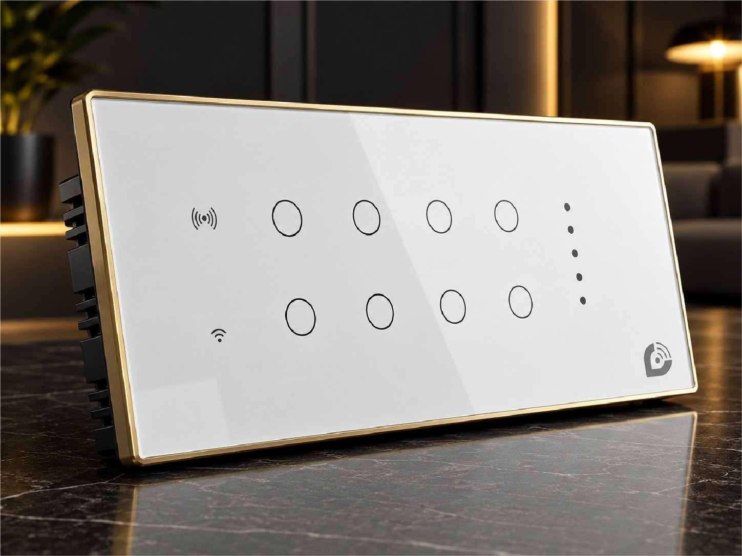 LUEUR white and gold smart touch switch